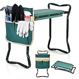 COSTWAY 2 in 1 Kniebank für Gartenarbeit, Gartenhocker klappbar, Garten Arbeitshocker mit...