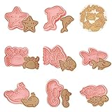 WishesMar Ozean Tier Ausstechformen Set 8 Stück Keks Ausstecher Stempel 3D...