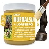 EMMA Huffett Pferde mit Lorbeeröl 500 ml Hufgel gelb I Hufbalsam für Pferde...