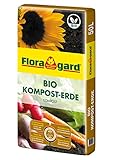 Floragard Bio Kompost-Erde 50 Liter – Pflanzerde für Blumen, Gemüse und...