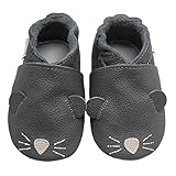Bemesu Baby Krabbelschuhe Lauflernschuhe Lederpuschen Kinder Hausschuhe aus...
