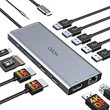 Dockingstation USB-C 2 Monitore, Laptop Docking Station Triple Display, USB C Hub Adapter...