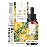 NATURTREU®️ Vitamin D3 K2 Tropfen hochdosiert & vegan - 20.000 I.E Vitamin D3...