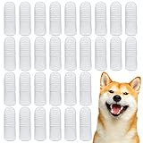 30 Stück Hundezahnbürste Fingerlinge, Fingerzahnbürste Hund Wiederverwendbar,...