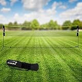 Hauki Badminton Netz, Tennisnetz 500cm, Schwarz, H156cm, Federballnetz Set inkl....