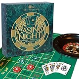 Talking Tables Casino Night Game Kit - Play Poker, Blackjack, Roulette - Glücksspielset...