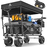 KESSER® Bollerwagen faltbar GT9000 Handwagen mit Dach | Transportwagen max. belastbar bis...