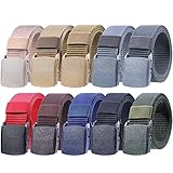 10 Stück Nylon Segeltuch Herren Taillengürtel Atmungsaktive Nylon Gürtel für Männer...