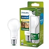 Philips Classic ultraeffiziente E27 LED Lampe, 60W, warmweiß, matt, dimmbar