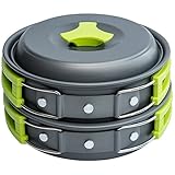 MalloMe Camping Kochgeschirr Mess Kit Gear – Camp Zubehör Ausrüstung Töpfe und...