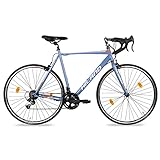 Hiland Rennrad 700c 28 Zoll Stahlrahmen mit 12 Gang-Schaltung blau klemmbremse...