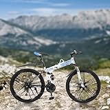 CuCummoo Mountainbike 26 Zoll Faltrad mit Doppeltem Stoßdämpfungsrahmen -...