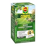 COMPO Rasen Langzeit-Dünger, Rasendünger mit 4 Monaten Langzeitwirkung, Feingranulat, 3...