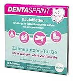 DENTASPRINT® I 12 Zahnputztabletten I ohne Zahnbürste, ohne Zahnpasta, ohne...