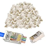 T-Mogur Cat6 Steckverbinder geschirmt, Cat6 RJ45 Modularstecker, Cat6 Durchgangsstecker,...