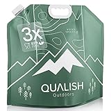 QUALISH® Wasserkanister Faltbar - BPA frei & Lebensmittelecht - Praktisches 3er...