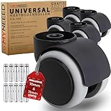 MYNEEED Universal Bürostuhl Rollen ohne Stifte, mit 10mm / 11mm Stifte -...