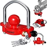 MASKO® Anhängerschloss für gängige Anhängerkupplung einfache Montage...