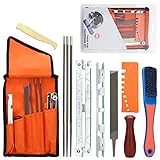 Kettensägen Schärffeilen Kit Universal-Kettensägen-Feilensatz Feilenkit zum...
