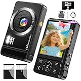 Digitalkamera 4K mit 32G SD-Karte 64MP Autofokus Fotoapparat Digitalkamera mit...