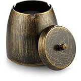 ecooe Premium Windaschenbecher mit Deckel Edelstahl/Aschenbecher Groß Wind- und...