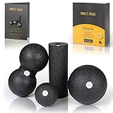 High Pulse Faszienrolle Hart Set Inkl. 2X Mini Faszienrolle, 1X Faszienball Rücken...