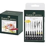 Faber-Castell 167150 - Tuschestift Pitt artist pen, Stärke: B, 60er Atelierbox & 167137 -...