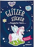 Glitzer-Sticker Malbuch. Magische Tiere: Mit 45 glitzernden Stickern (Malbücher und...