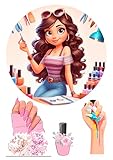 Nagel salon Nagelstudio Tortenaufleger Geburtstag, … Oblate Premium