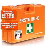 KARAT Große Erste Hilfe Kasten für Betriebe & Heim DIN 13169:2021 gefüllt...