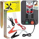 Power XXL A2000 12V Set Elektrozaungerät inklusive Zubehör Weidezaungerät für Lange...