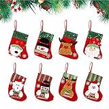 Belugsin Weihnachtsstrumpf Klein 8 Stück Weihnachtsdeko Socken Kamin...