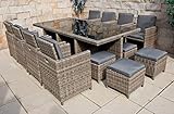 PolyRattan - Deutscher Hersteller - 8 Jahre GARANTIE auf UV-Beständigkeit - Gartenmöbel...