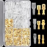 450 Stück Flachsteckhülsen Set Kabelschuhe Flachstecker 2,8 mm 4,8 mm 6,3 mm Männlich...
