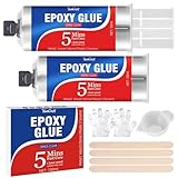 Epoxidkleber 100ml, 2 Komponenten Kleber, Transparent 5 Minuten Epoxidharz Kleber,...