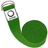 Zen Power Yoga Strap, natürlicher Yoga Gurt aus 100% Baumwolle, max. Länge 250...