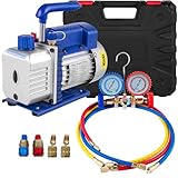 VEVOR Vakuumpumpe 220 V 50 Hz Unterdruckpumpe Vakuumgeräte Pumpe 1720 U Refrigerant...