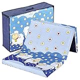 Bambini Reisebettmatratze Reisematratze Schäfchen 120x60 | Höhe 6 cm | Klappbar | Bezug...