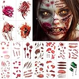 Narben Wunden Tattoo, Realistisch Wunden Tattoo Halloween Karneval Schminke,...