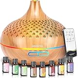 ZOVHYYA 500ML Aroma Diffuser Diffuser Ätherische Öle Mit 8 Ölen...