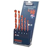 Presch Universalbohrer Set Profi 5-tlg - Hartmetall Mehrzweckbohrer für Metall, Holz,...