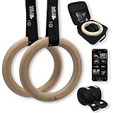 Wild Instincts® Premium Turnringe Holz 32mm mit WebApp/Trainingsringe mit...