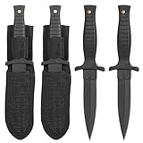 KOSxBO 2er SET Knife Dolch Outdoor Messer in Schwarz Gesamtlänge 23cm perfekt...