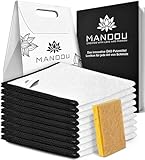 LÖWENKÖNIG® [MANDOU Edt.] Edle Bambus Putztücher Schwarz aus 100% Bambus [9...