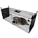 Thealyn Tierkäfig Falle 84 X 33 X 28 cm Doppeltür Tierkäfig Falle Metall Falle Käfig...