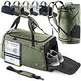 Sporttasche Trainingstasche + Rucksack-Funktion, Schuhfach, Nassfach | 40/60L...