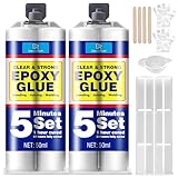 2K Epoxidkleber 100ml, 5 Minuten Kraftkleber - Transparent 2 Komponenten...