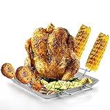 Bekith Bierdose Hähnchengriller mit Aromabehälter Auffangschale...