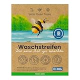 Seas Bees Trees Waschmittel Blätter, Reisewaschmittel, nachhaltige Wäschestreifen mit...