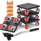 JUGGPENG 9-Teiliges Möbel Transportroller Set, Schwerer Möbeltransporter mit...